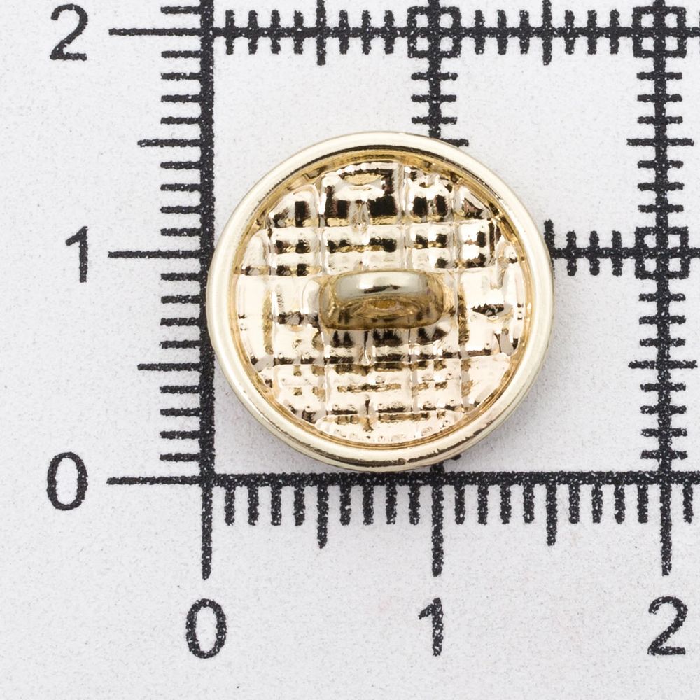 Пуговицы на ножке 24L=15 мм, металл, Gold (золотой), 10 шт, MP06