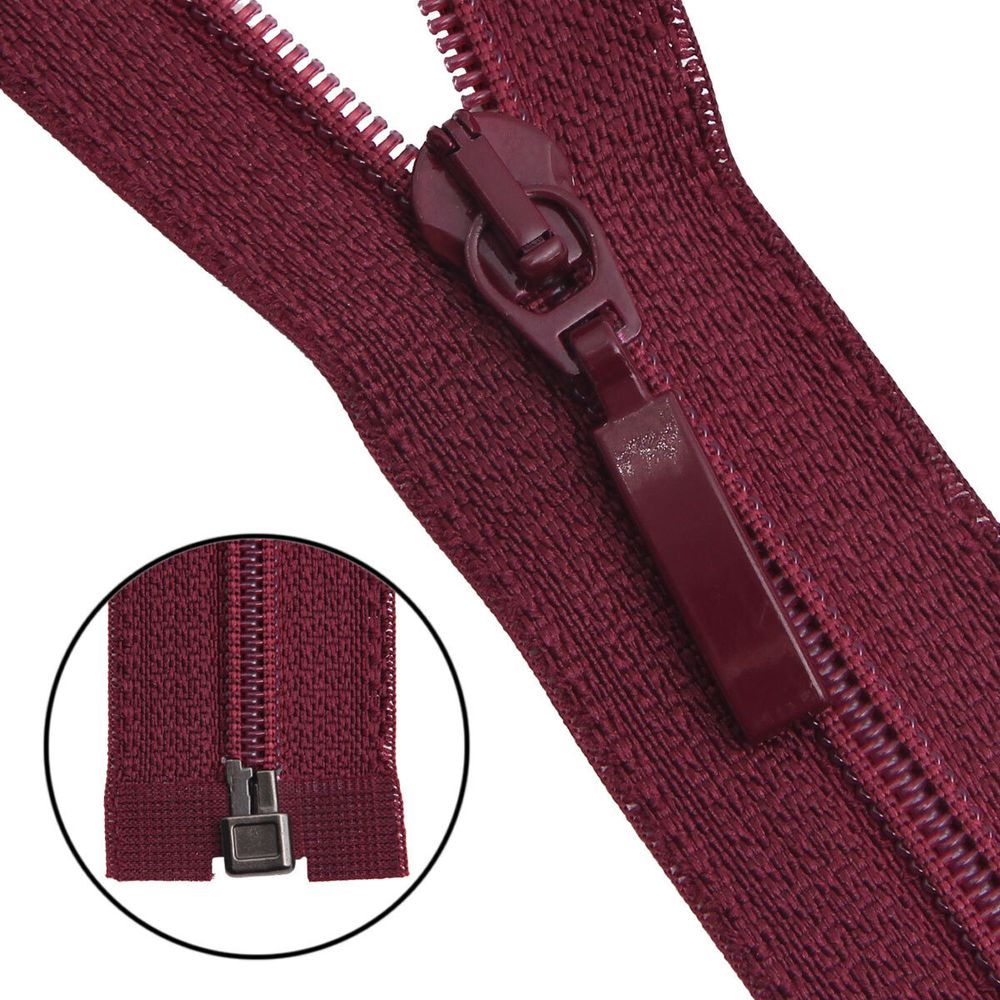 Молния спираль (витая) Arta Т5 (5 мм) 1 зам., разъем., 40 см, цв. 021 бордовый, уп.5 шт