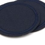 Термоаппликация круглая, джинс, d60 мм (синий (blue)), LA431, 4 шт