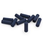 Наконечник для шнура металл 7х20 мм, т.синяя резина цв.919, 10 шт