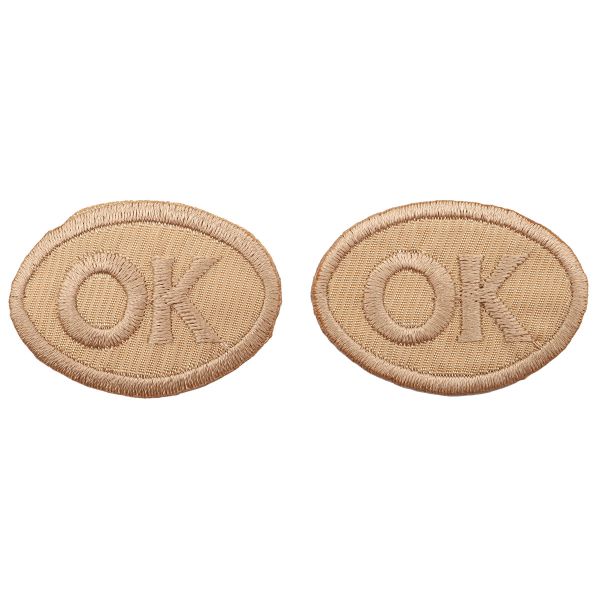 Термоаппликация Овал ОК 5х3см, уп., 2 шт, цв.бежевый