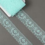 Кружево отделочное в стиле "трикотаж" 40 мм / 9.14 метров, TBY 1660, цв.08 мятный