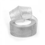 Лента металлизированная 40.0 мм / 22.85±1 метра, цв. серебро, Magic4Hobby, упак. 2 шт