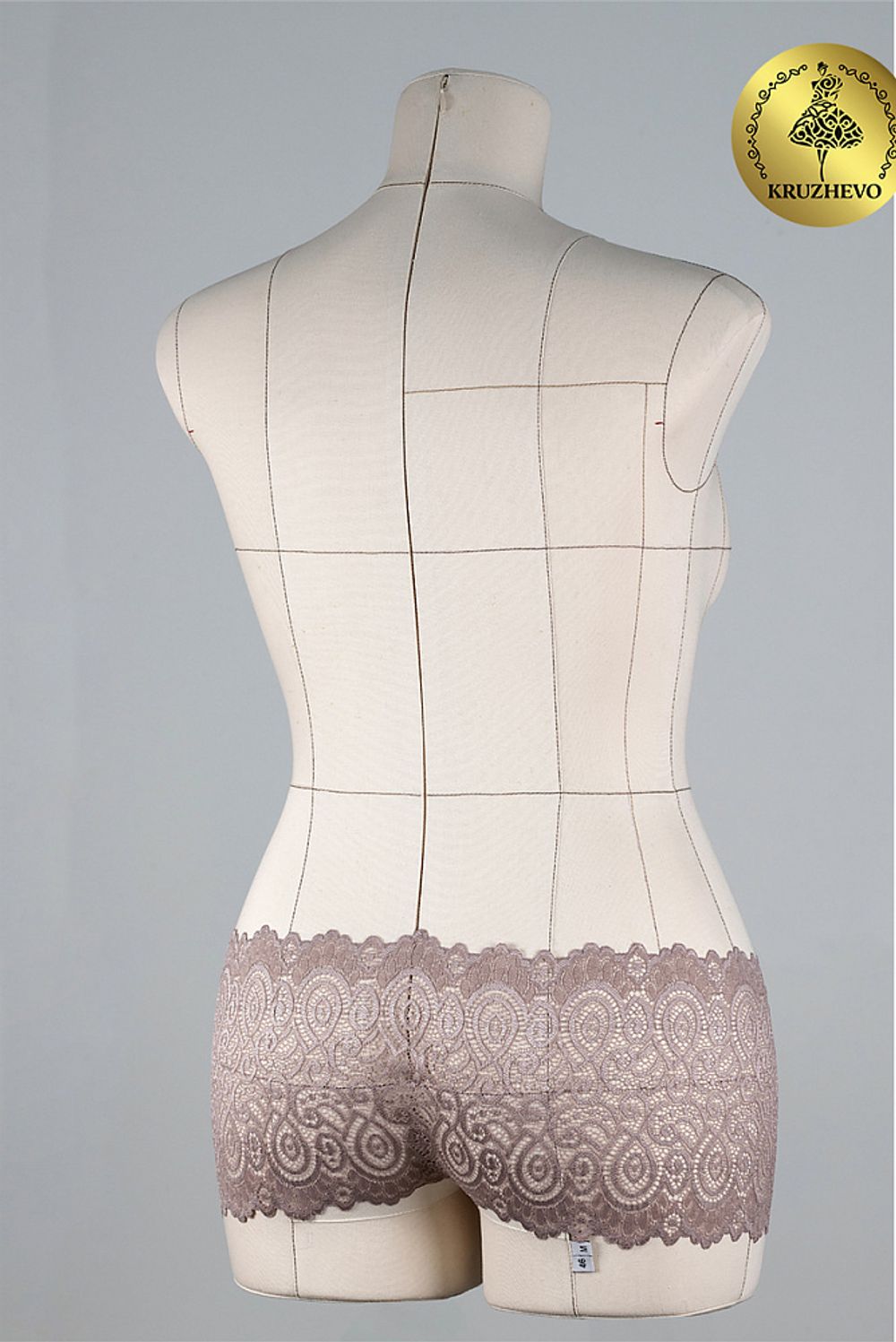 Кружево эластичное (стрейч) L1351 180мм цв.010 капучино, 25м, Kruzhevo