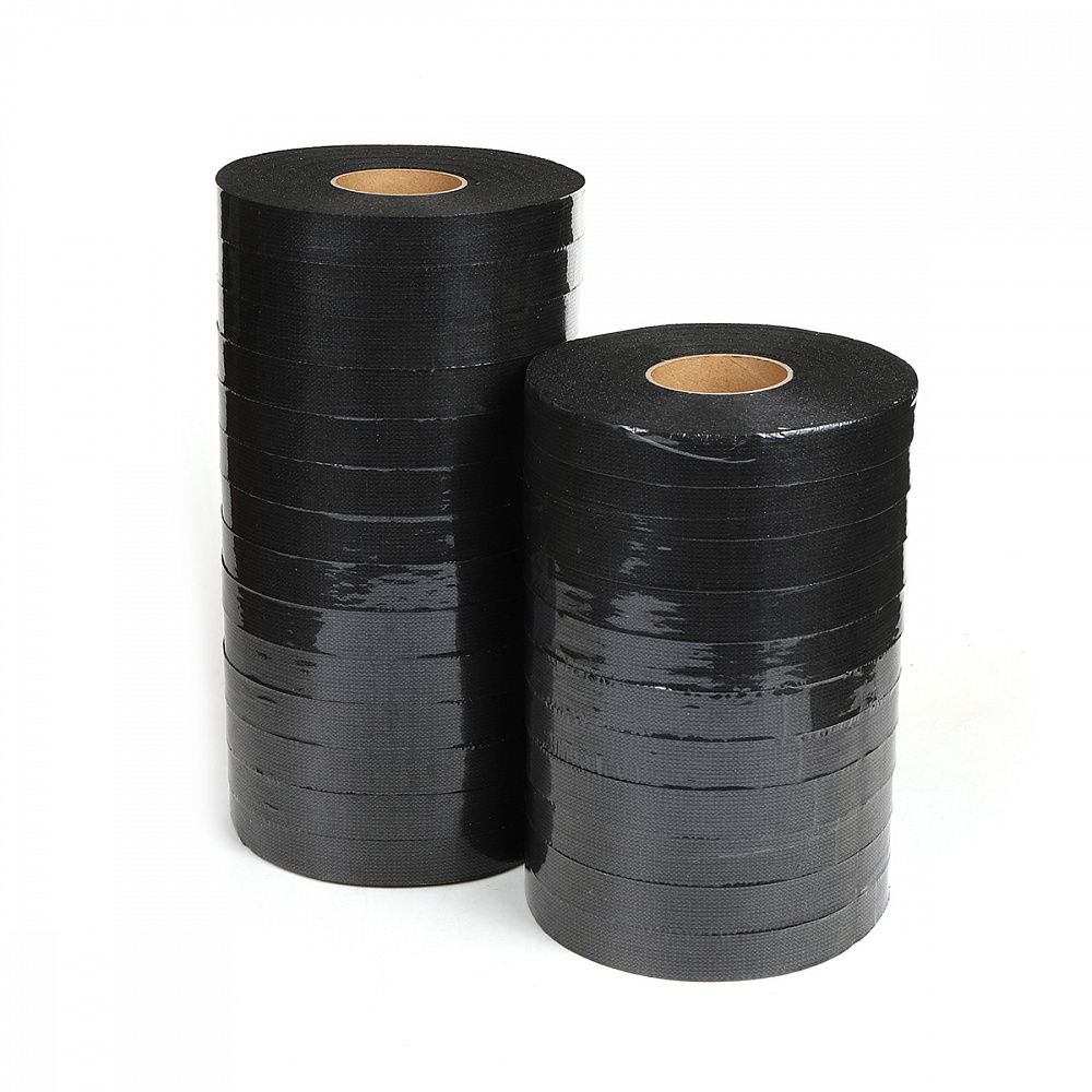 Лента клеевая нитепрошивная по долевой 20.0 мм / 25 рул. по 100 метров, 45 г/м², черный 4720B, Ideal