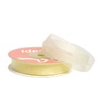 Лента капроновая (органза) 12.0 мм, 1002 молочный, уп. 27,4 м