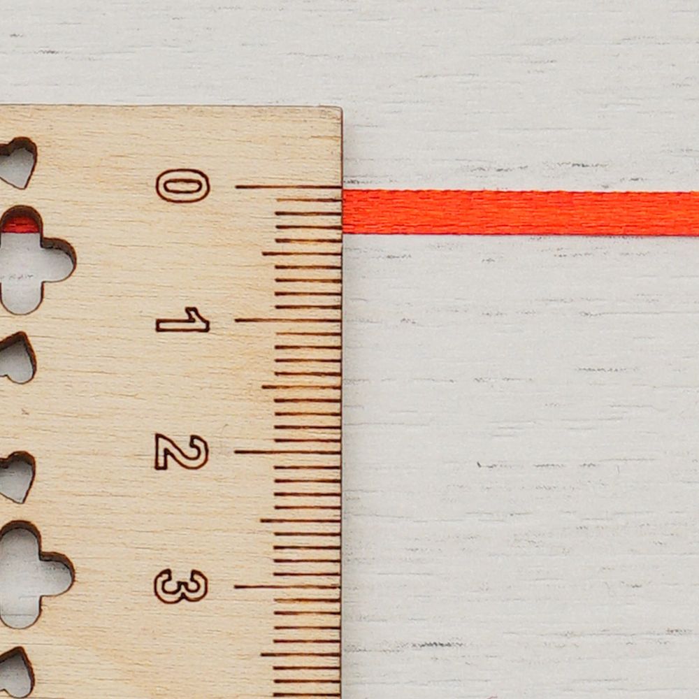 Лента атласная 2-сторонняя 3.0 мм / 100±2 метров, (025 алый), Globus