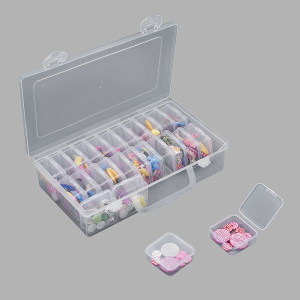 Контейнер для хранения мелочей 22.3х13х5.4 см, 26 штук в боксе