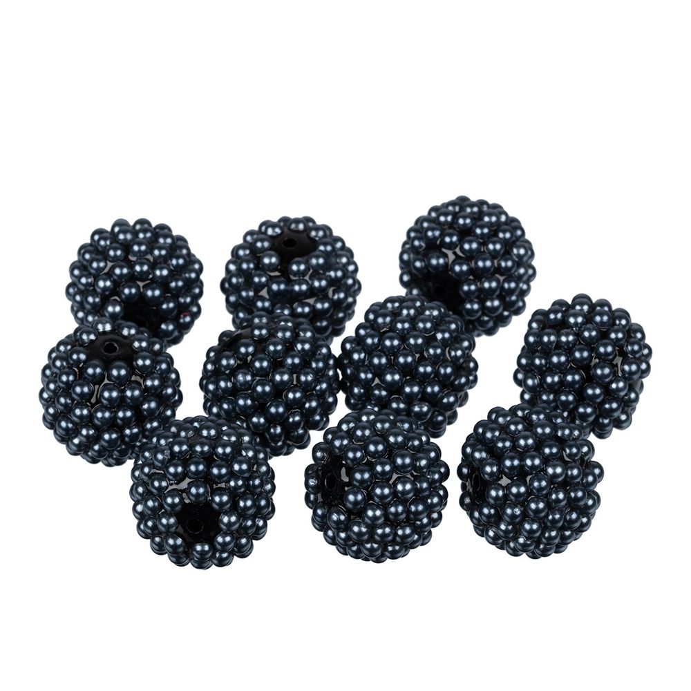 Бусины пластик ⌀18 мм, 10 шт, №20 т.серый, Zlatka BWS-18