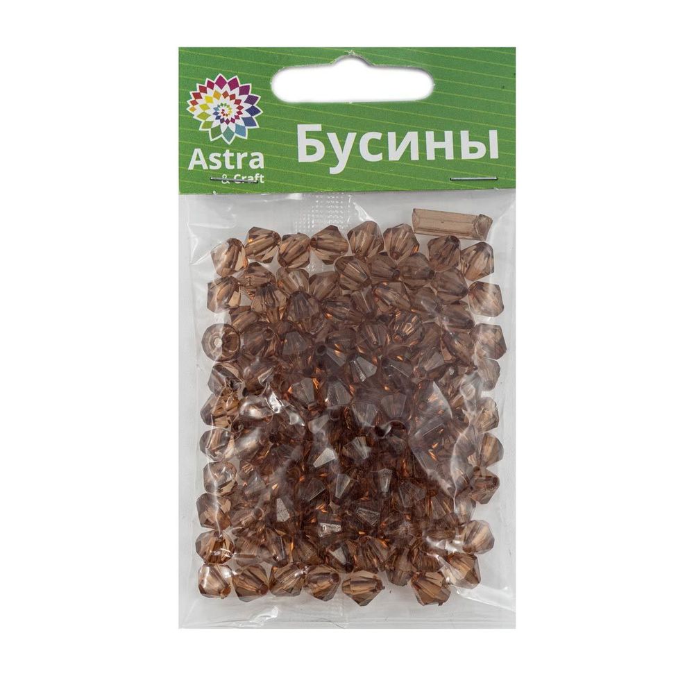 Бусины акрил ⌀8 мм, 25 г, ромбовидные, Astra&Craft, 84