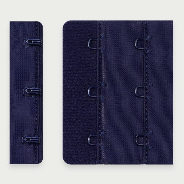 Застежки для бюстгальтера текстильные 3х2, 57 мм, 25 шт, 061 т.синий, Arta