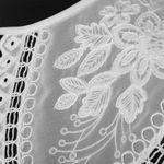 Пришивной кружевной воротник ажурный 24х55 см, цв.белый, 1 шт, Kruzhevo