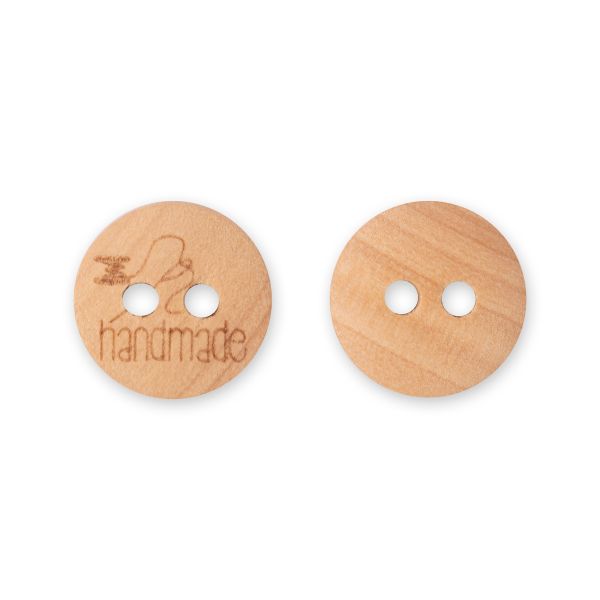 Пуговицы 2 прокола дерево 12 мм, 24 шт, №277 бежевый, Blitz DRN 0069