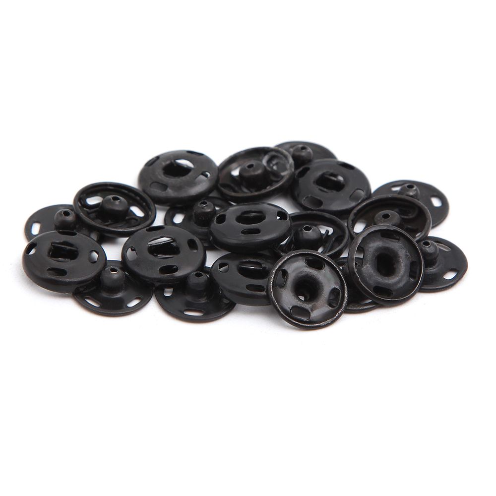 Кнопка пришивная металл ⌀11.0 мм, сталь, черные, 10 шт, Pony