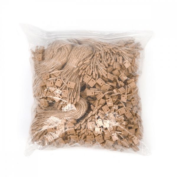 Биркодержатели пломба пластик 15см джут (уп. ≈1000 шт)