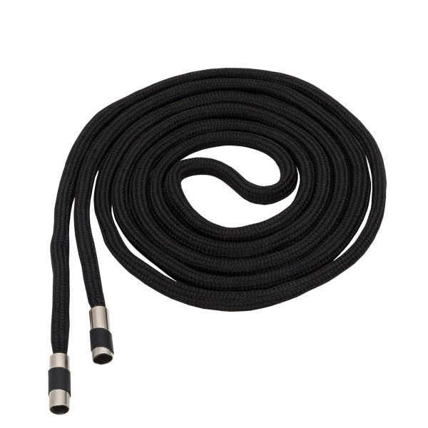 Шнурки круглые с металлическим наконечником ⌀5.0 мм / 130 см, 100 шт, черный