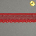 Кружево стрейч (эластичное) 25 мм / 5 метров, TBY.8028, цв.SD163 красный, Kruzhevo