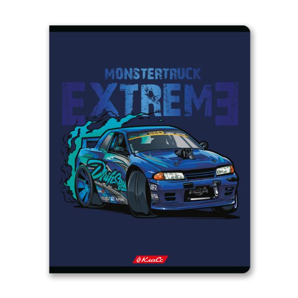 Тетрадь ученическая общая, твин лак, A5+ 48 л. на скобе, белизна 100%, 10 шт, клетка, 000323 Спорткар, Светоч 48ТСК5_8_3_1