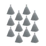 Кисти шторные 65.0 мм, декоративные, п/э, серый металлик, уп.12 шт