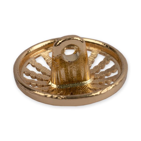 Пуговицы на ножке металл 15 мм, 6 шт, 30 золото, Blitz MB 0255