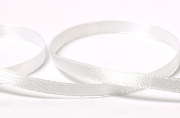 Лента атласная 2-сторонняя 6.0 мм / 33±2 метра, №001 белый, Gamma AL-6D