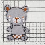 Термоаппликация Мишутка 70х97мм (Gray (серый)), 2 шт, LA524