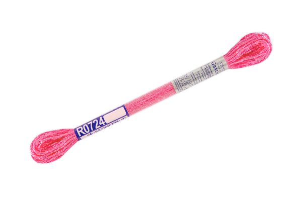 Мулине Gamma вискоза 100%, цв.R0724 розовый, 12 мотков по 8 метров