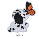 Термоаппликация Щенок с бабочкой 6х10см, 10 шт