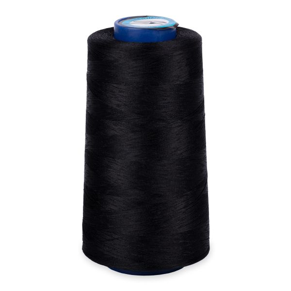 Нитки универсальные текстурированные Nitka U, 150D/1, 5000 м / 1 кат., 000 черный