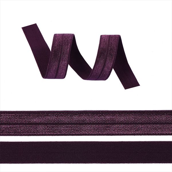 Резинка бельевая (окантовочная) блестящая 15.0 мм / 50 метров, S254 фиолетовый
