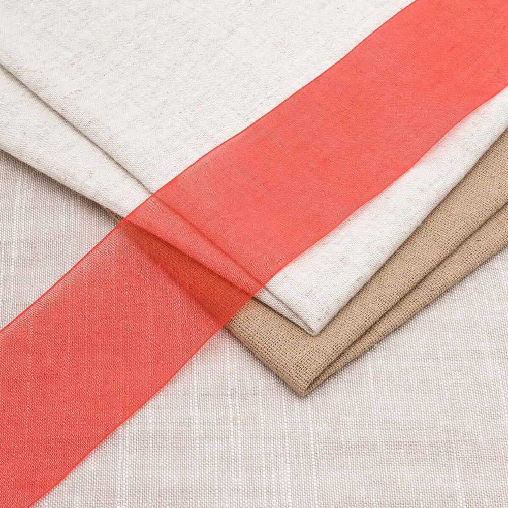 Лента капроновая (органза) 5см / 22,86м (26 красный)