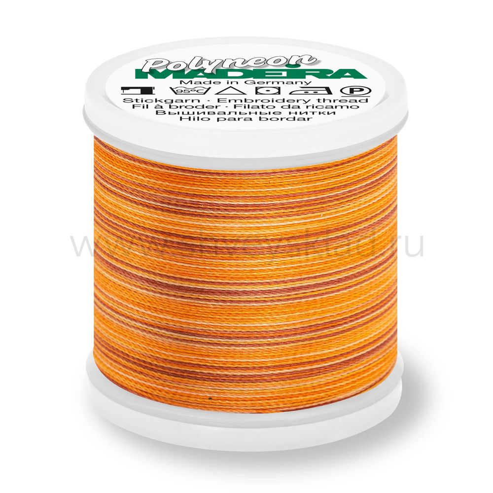Нитки вышивальные флюоресцирующие Madeira Polyneon №40, 200 м, цв. 1507, 9845, 5 катушек
