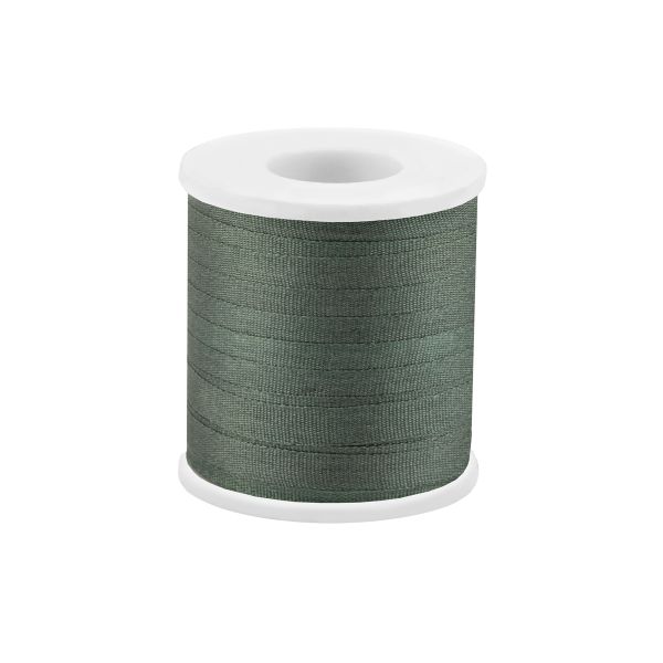 Лента (тесьма) шелковая 4.0 мм / 45.5±0.5 метров, №224 г. зеленый, Gamma SR-4