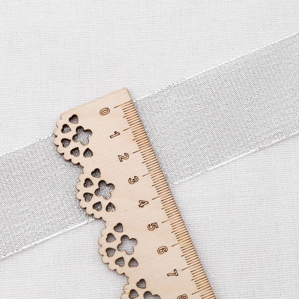 Лента металлизированная 38.0 мм, 32,9м 0080-0300 (серебро)