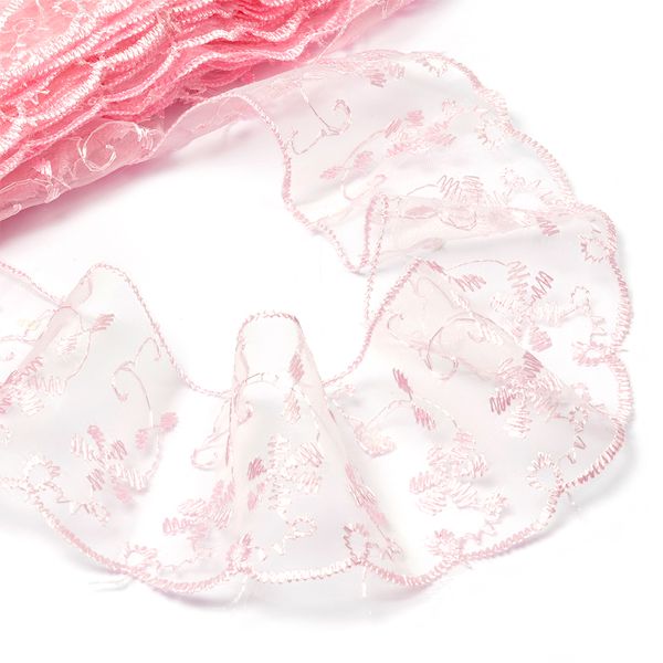 Кружево капроновое 65 мм / 13.7 м, 30011 цв.093(147S) розовый, Kruzhevo