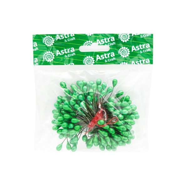 Тычинки для искусственных цветов 0,5х6см (вес 50гр ±3 гр) (12 зеленый)