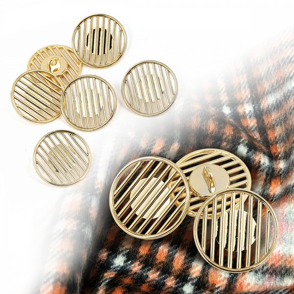 Пуговицы металлические на ножке 32L-20 мм, С-MP37 цв.золото, 10 шт