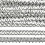 Тесьма отделочная 13 мм, 13-14061 цв.серебро уп.13.71м