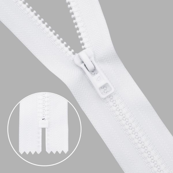 Молния трактор Arta Т6 (6 мм) 1 зам., н/раз., 18 см, (2075), A501 белый, НОВЫЙ МАТОВЫЙ ЗАМОК, уп.50 штук