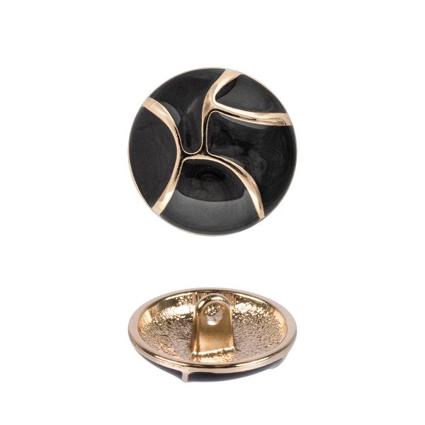 Пуговицы металл 20 мм, 100 шт, 30 золото, Gamma MB 0271