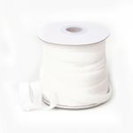 Лента бархатная (тесьма) 10.0 мм / 22.86±1 метров, арт.10VR02 нейлон цв.белый