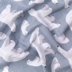 Муслин 105 г/м², 125 см, 20-белые медведи, Peppy