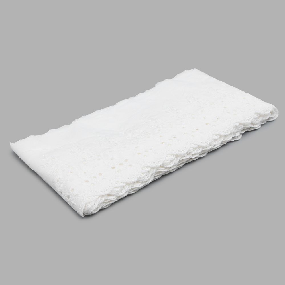 Кружево шитьё х/б 117 мм / 3.4 метра, цвет неотбеленный