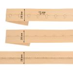 Застежки для бюстгальтера текстильные на ленте (1 ряд) 28 мм / 45.7 метра, шаг 15 мм, 01 бежевый