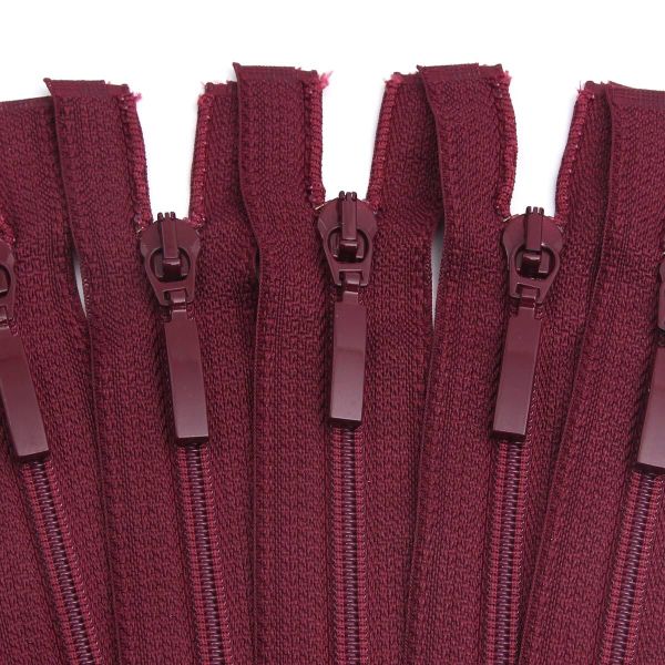 Молния спираль (витая) Arta Т5 (5 мм) 1 зам., разъем., 40 см, цв. 021 бордовый, уп.5 шт