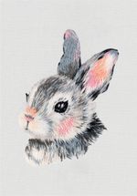 Набор для вышивания нитками Panna, Живая картина. Зайчонок, 11х9 см