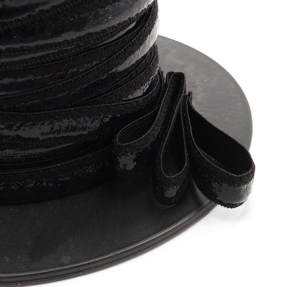 Резинка бельевая (бретелечная) с силиконом 8.0 мм / 50 метров, черный