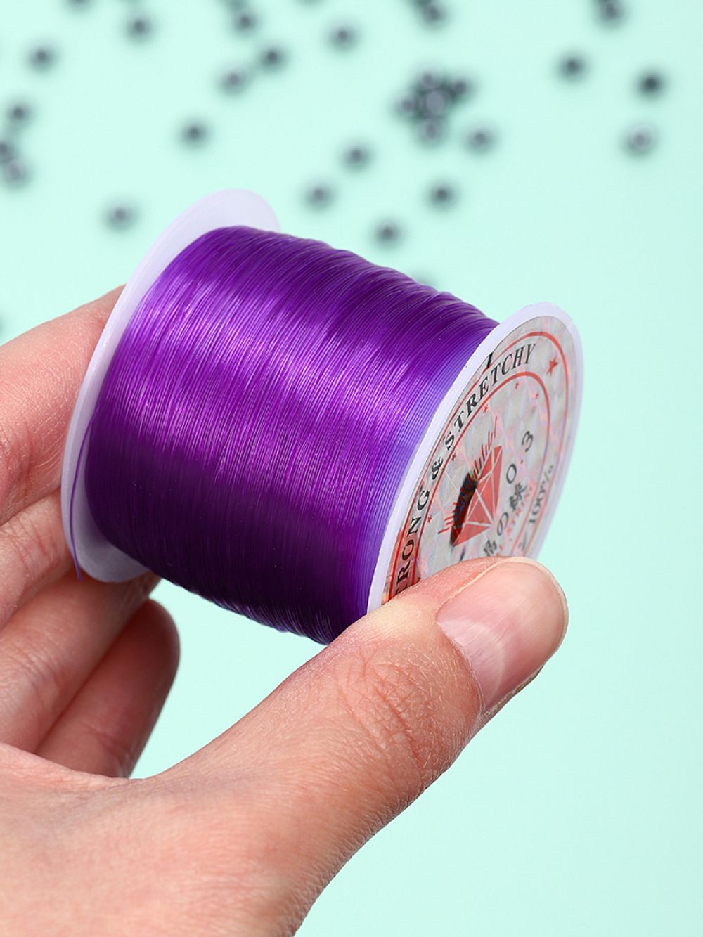 Нить-леска 0.3 мм, 100 м, цв. фиолетовый