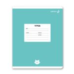 Тетрадь ученическая школьная A5 12 л. на скобе 65 г/м², белизна 100% 25 шт клетка, 01395 Однотонная пастель, Светоч Т74