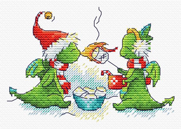 Набор для вышивания нитками МП Студия (Жар-птица), Заходи на огонёк, 9х13 см